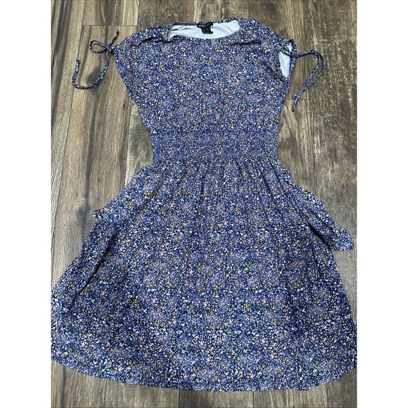 Robert Lewis Dress Sundress Size Small Blue Peach Floral - Picture 1 of 5
